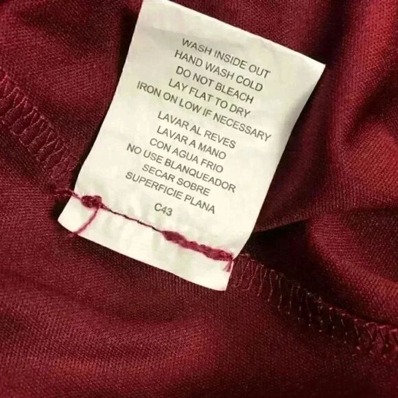 LUXOLOGY WOMEN'S MAROON LACE, ABOVE KNEE, LONG SLEEVE, LINED DRESS - Picture 7 of 10